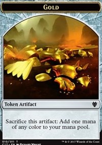 (image for) Gold (010) // Cat Dragon (009) Double-sided Token